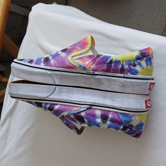 🔥🔥🔥Vans Tie Dye Washed Slip On Sneakers 7.5 - Picture 7 of 10
